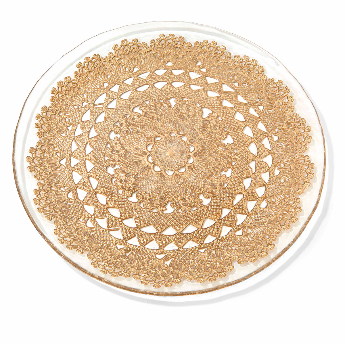 Dolly Ginger Glass Charger Plate 13"D