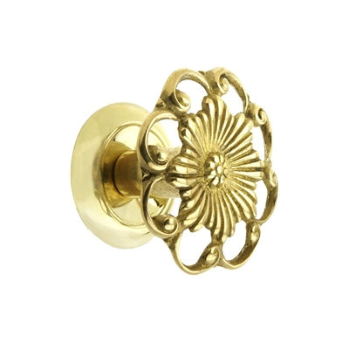 Ornate Cast Brass Knob