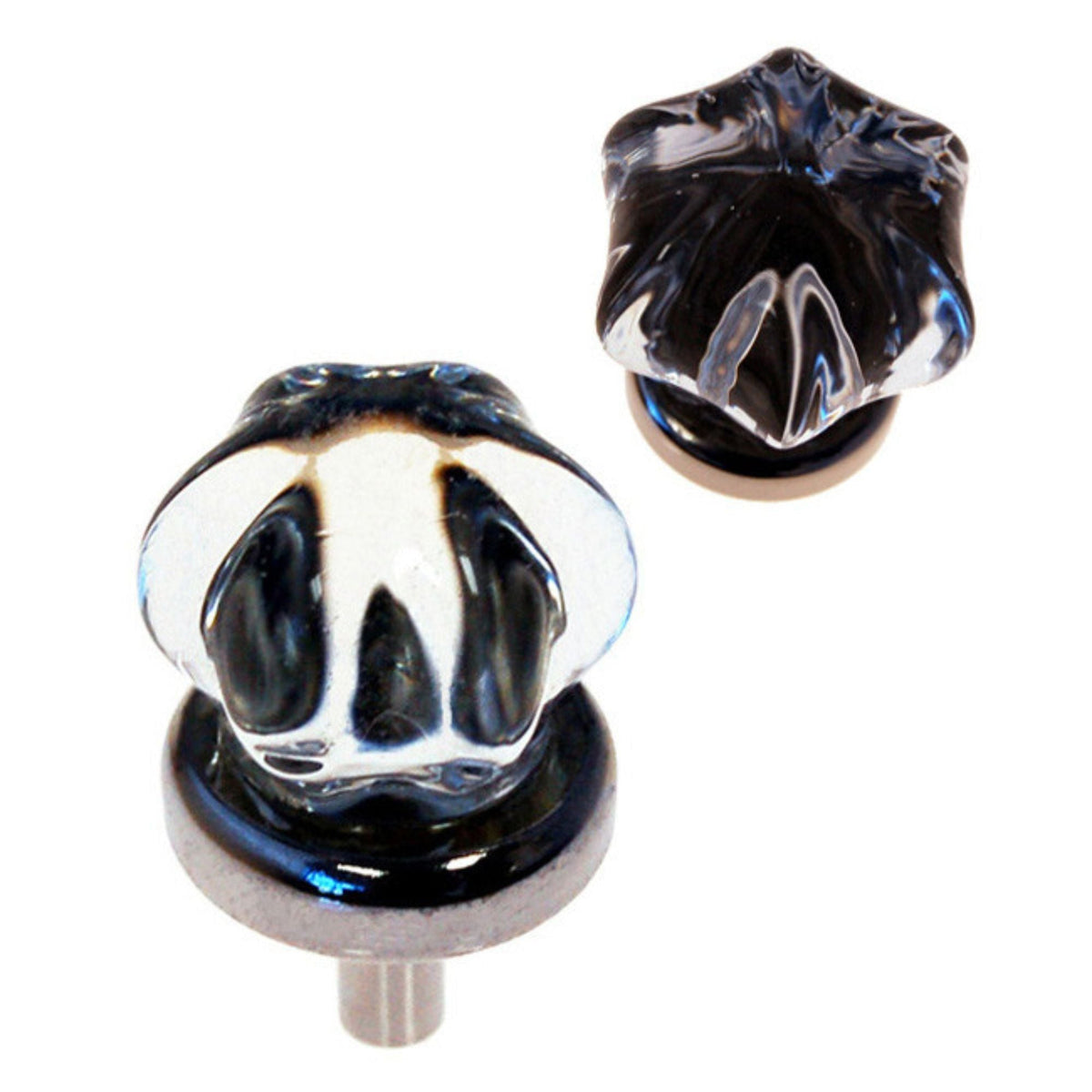 Clear Glass Knob, Star-Shaped