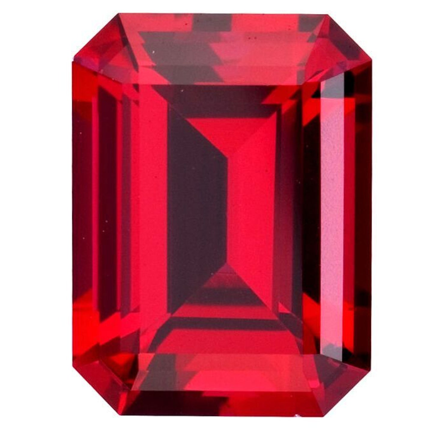 2.93 Carat Emerald Step Cut Pidgeon Blood Genuine Ruby Loose Gemstone