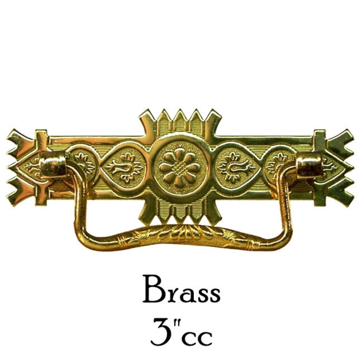 Eastlake Style Pull in Brass or Antique Brass