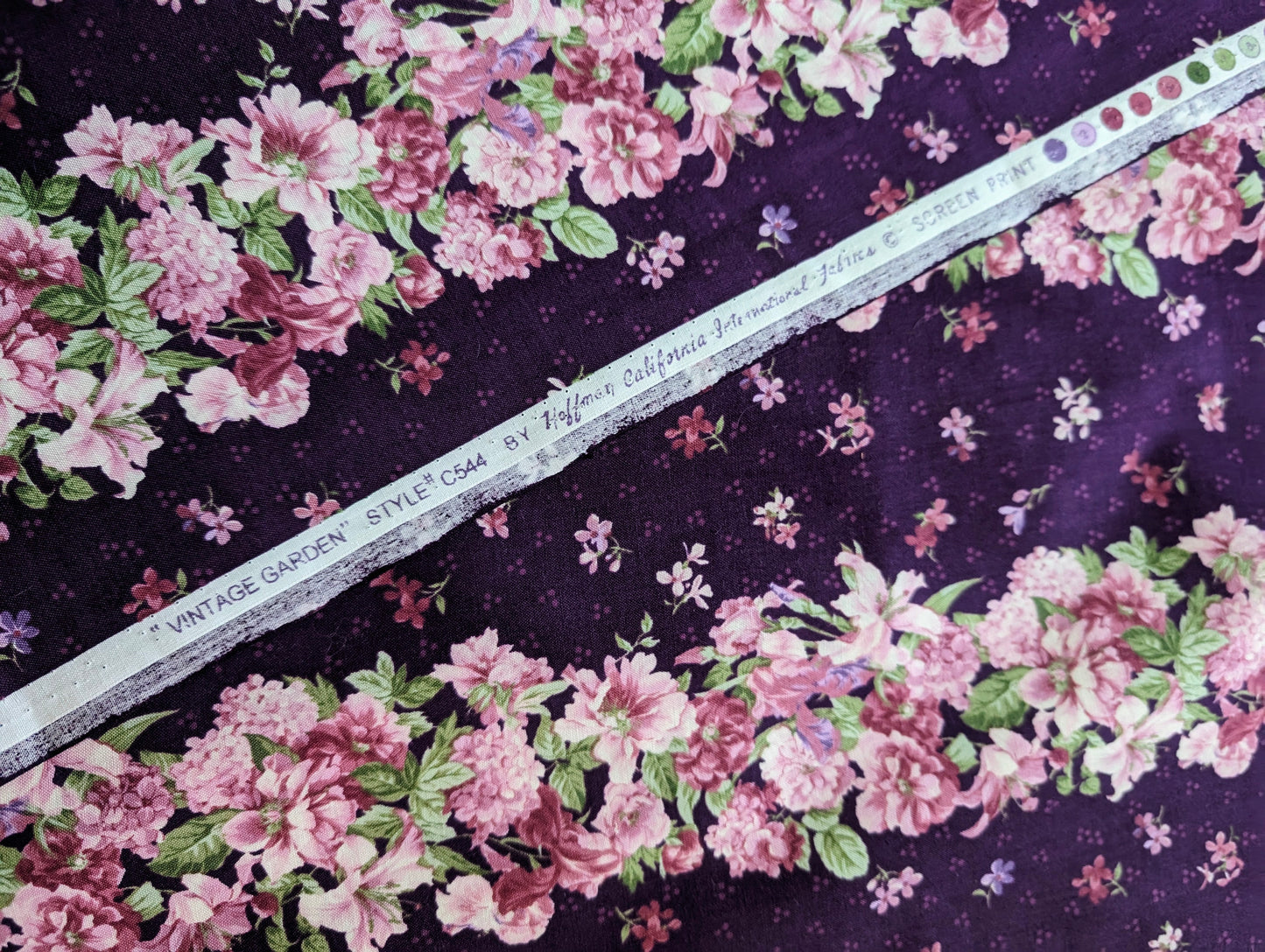 Vintage Fabric - "Vintage Garden" Style Cotton by Hoffman California International Fabrics