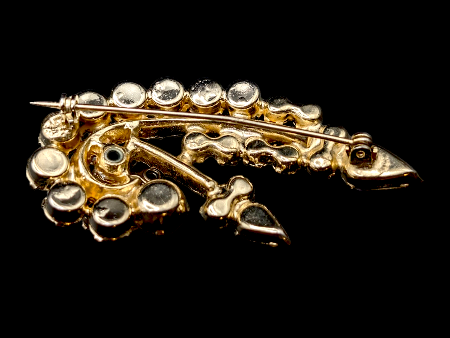 1950s Pink Morganite Crystal Rhinestone Aurora Borialis Shooting Star Pin and Matching Cluster Earrings Set