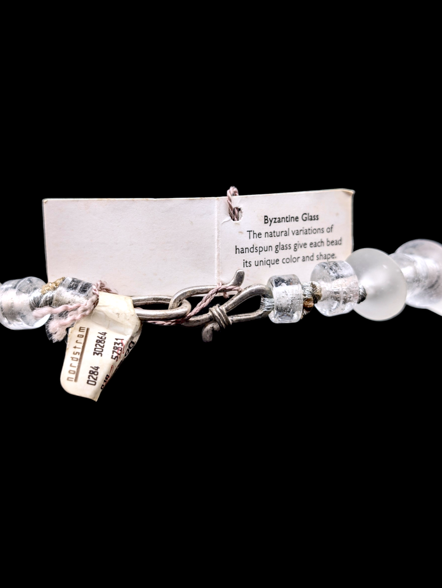 Vintage NWT Liz Claiborne UV Glowing Crystal Byzantine and Silver Chunky Long Gemstone Necklace