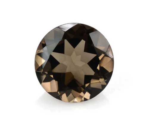15 Carat Round Cut Deep Brown Genuine Smoky Quartz Loose Gemstone