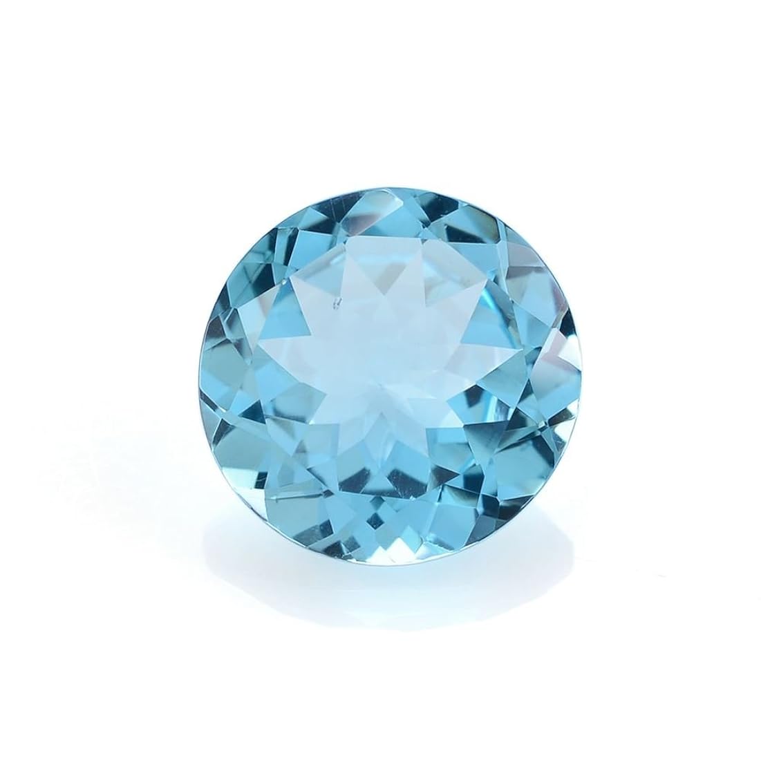 3.25 Carat Round Brilliant Cut Sky Blue Genuine Topaz Loose Gemstone