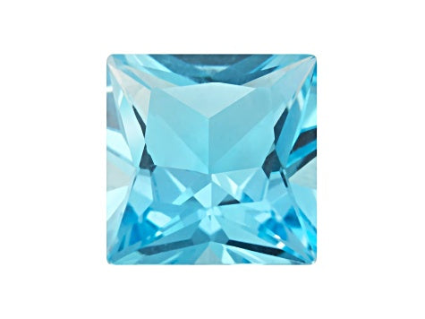 Square Step Cut Swiss Blue Genuine Topaz Loose Gemstones