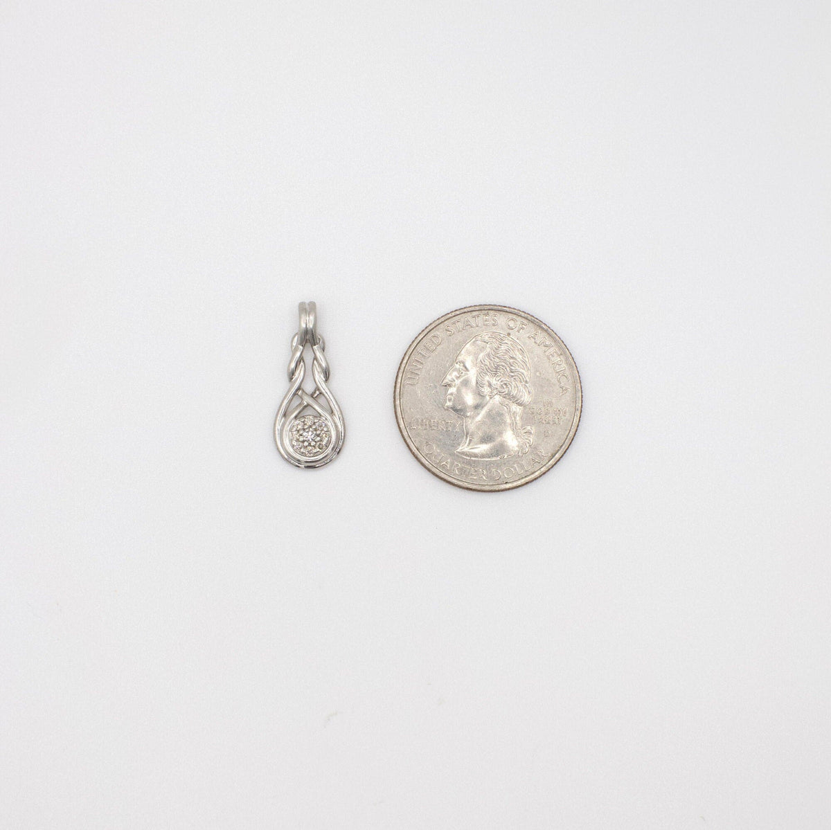 Vintage Genuine Diamond and Sterling Silver Pendant