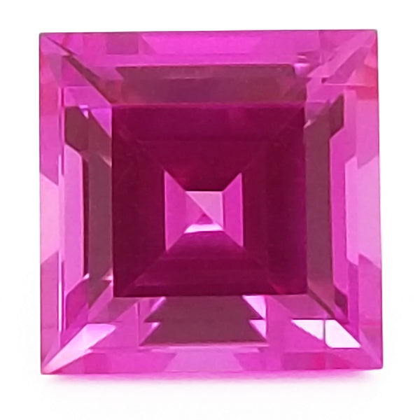 2mm Square Cut Hot Pink Genuine Sapphire Loose Replacement Gemstone