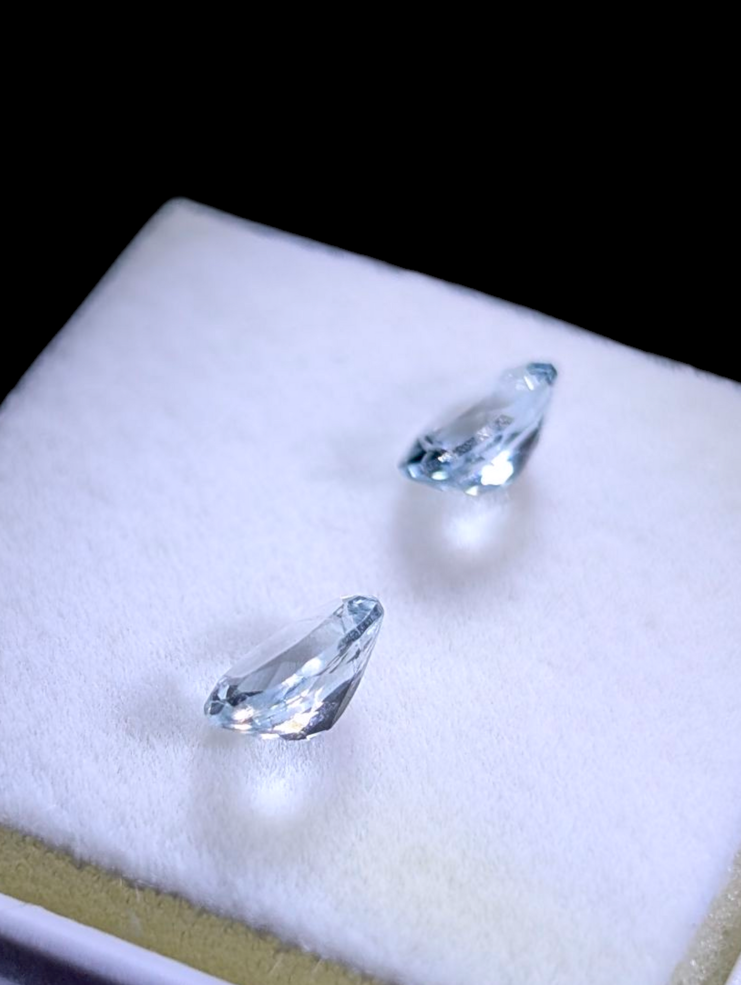 .80 Carat Faceted Oval Cut Genuine Pale Blue Aquamarine Set of 2 Loose Gemstones