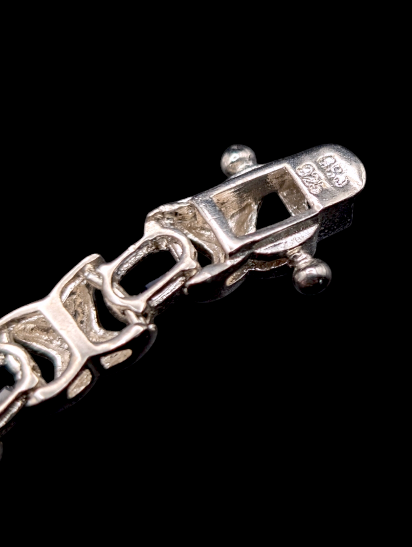Vintage Oval Cut Earth Mined Genuine Sapphire Sterling Silver Tennis Bracelet