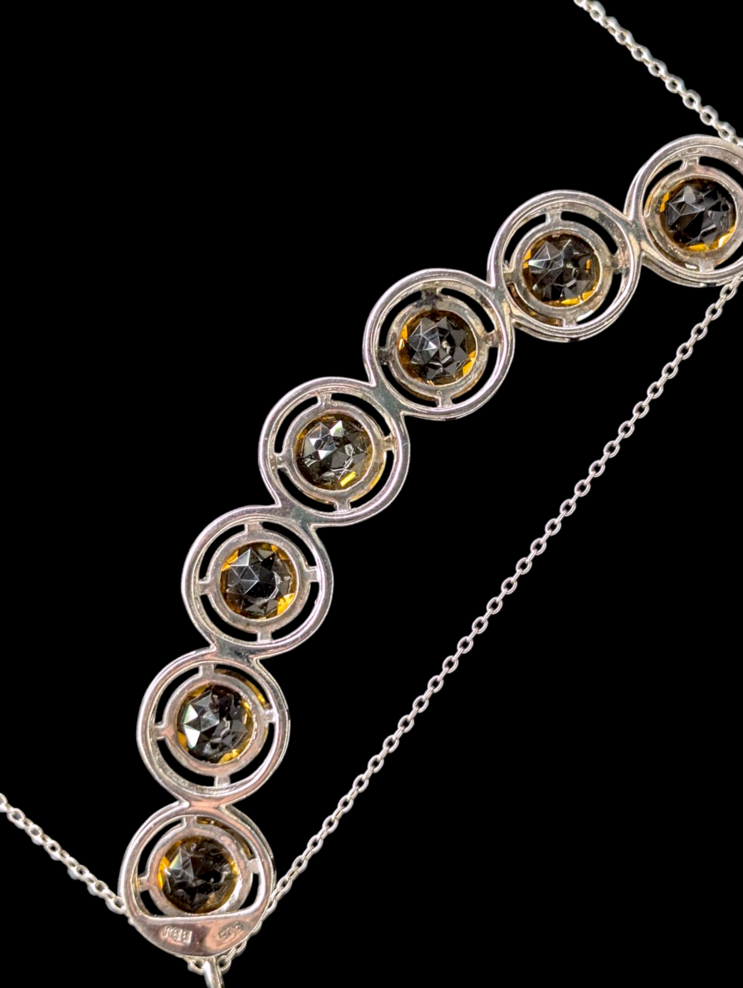 5+ Carats of Round Cut Genuine Golden Citrine Rhodium over Sterling Silver Pendant