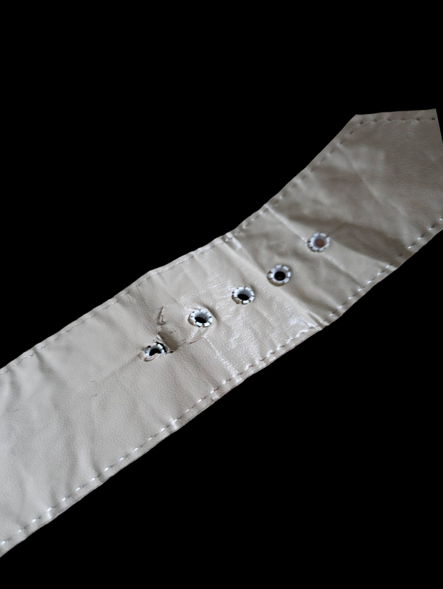 1980s Wide Rose Belt with Water Foliage and Wildflowers