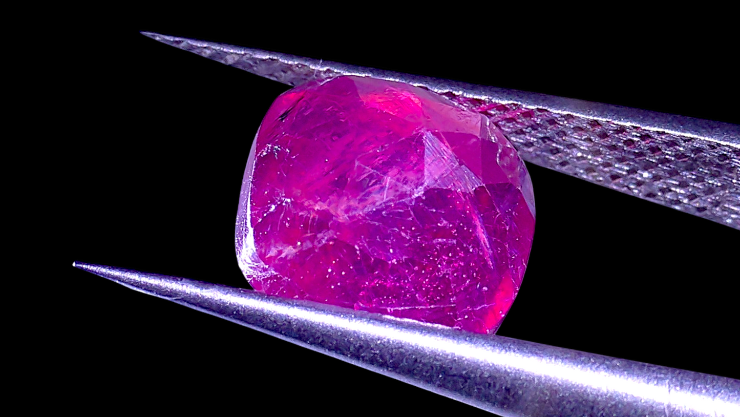 7mm+ 2.8 Carat Antique Cut Earth Mined Genuine Pink Sapphire Rose Cut Solitaire Loose Gemstone