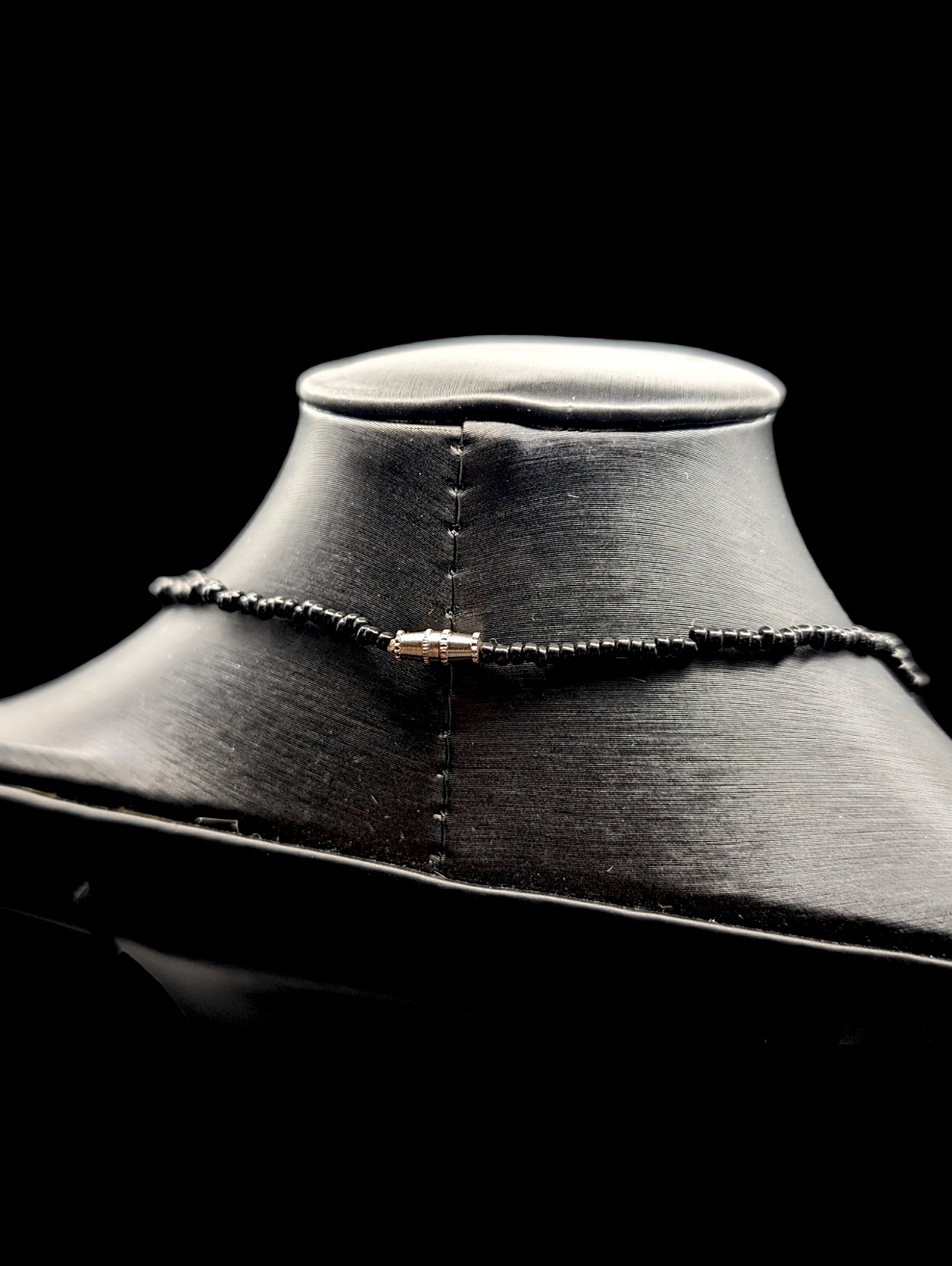 Y2K Black Beaded Choker Necklace