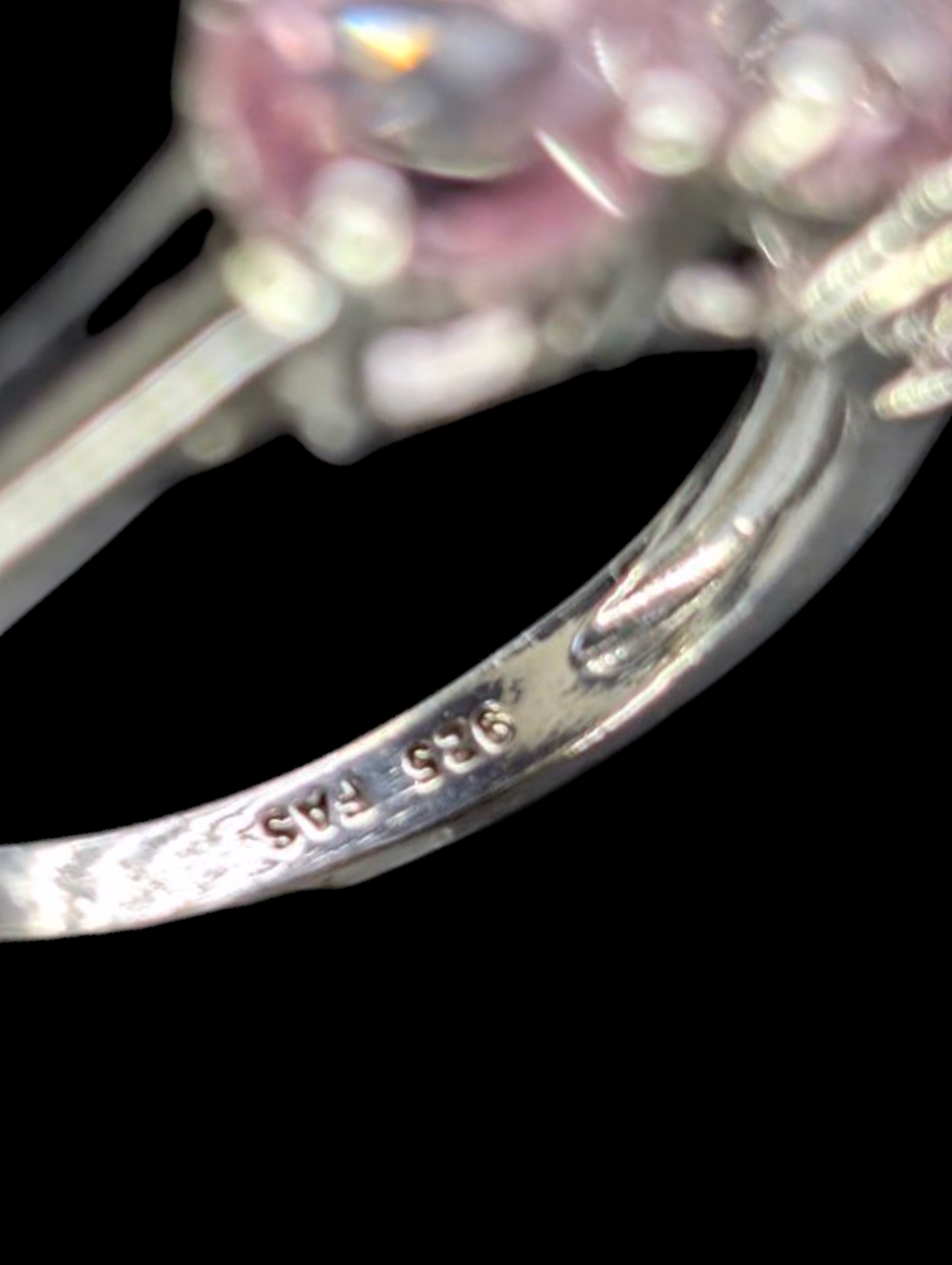 Vintage 3 Stone 2.5 Carat Genuine Pink Sapphire Round Brilliant Cut Sterling Silver Ring