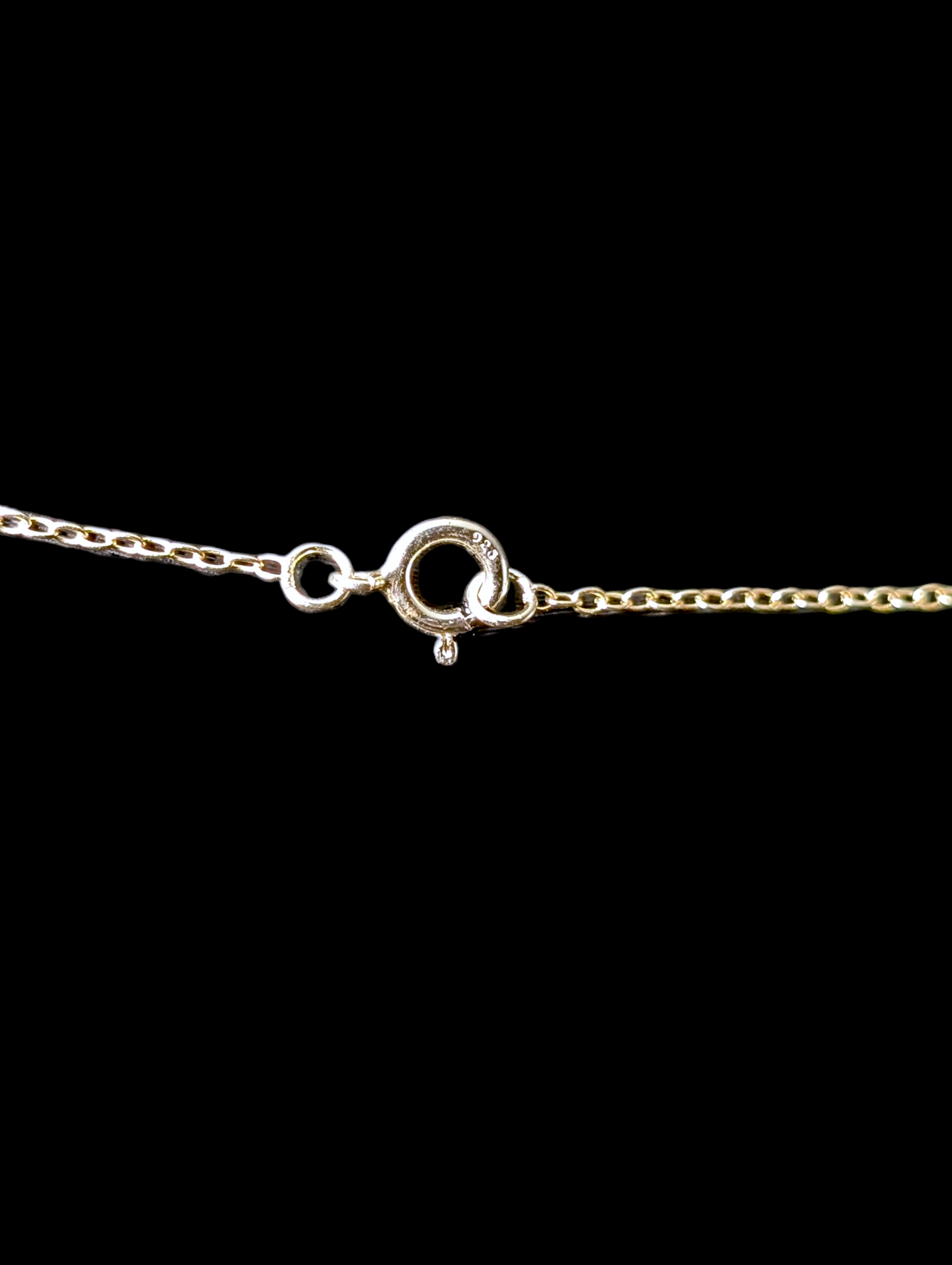 Vintage Infinity Genuine Opal and Diamond 14k Yellow Gold over Sterling Pendant and Delicate Chain Necklace
