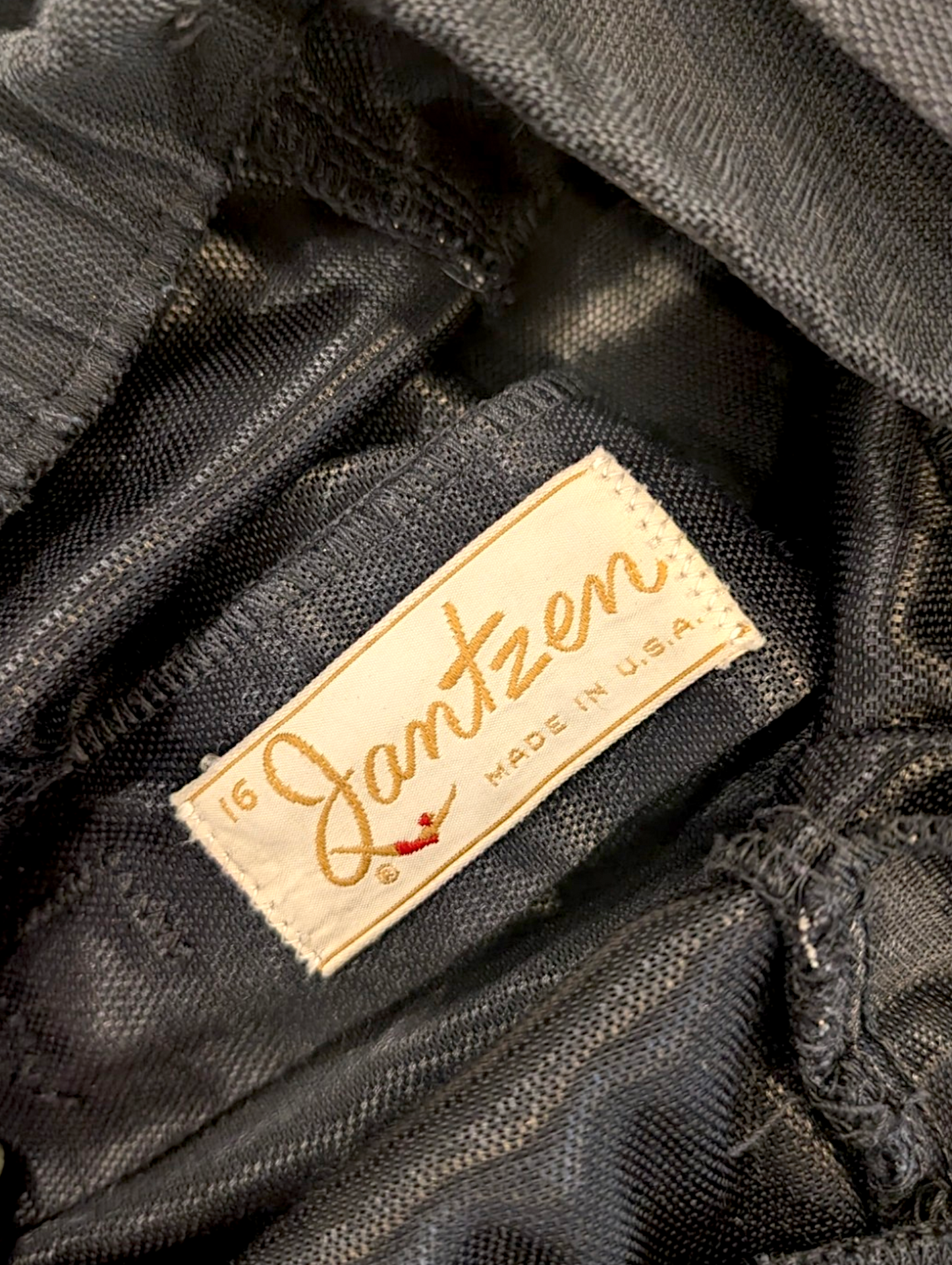 1940s-1950s Jantzen Sheath Style Bathing Suit with Adjustable and Customizable Straps