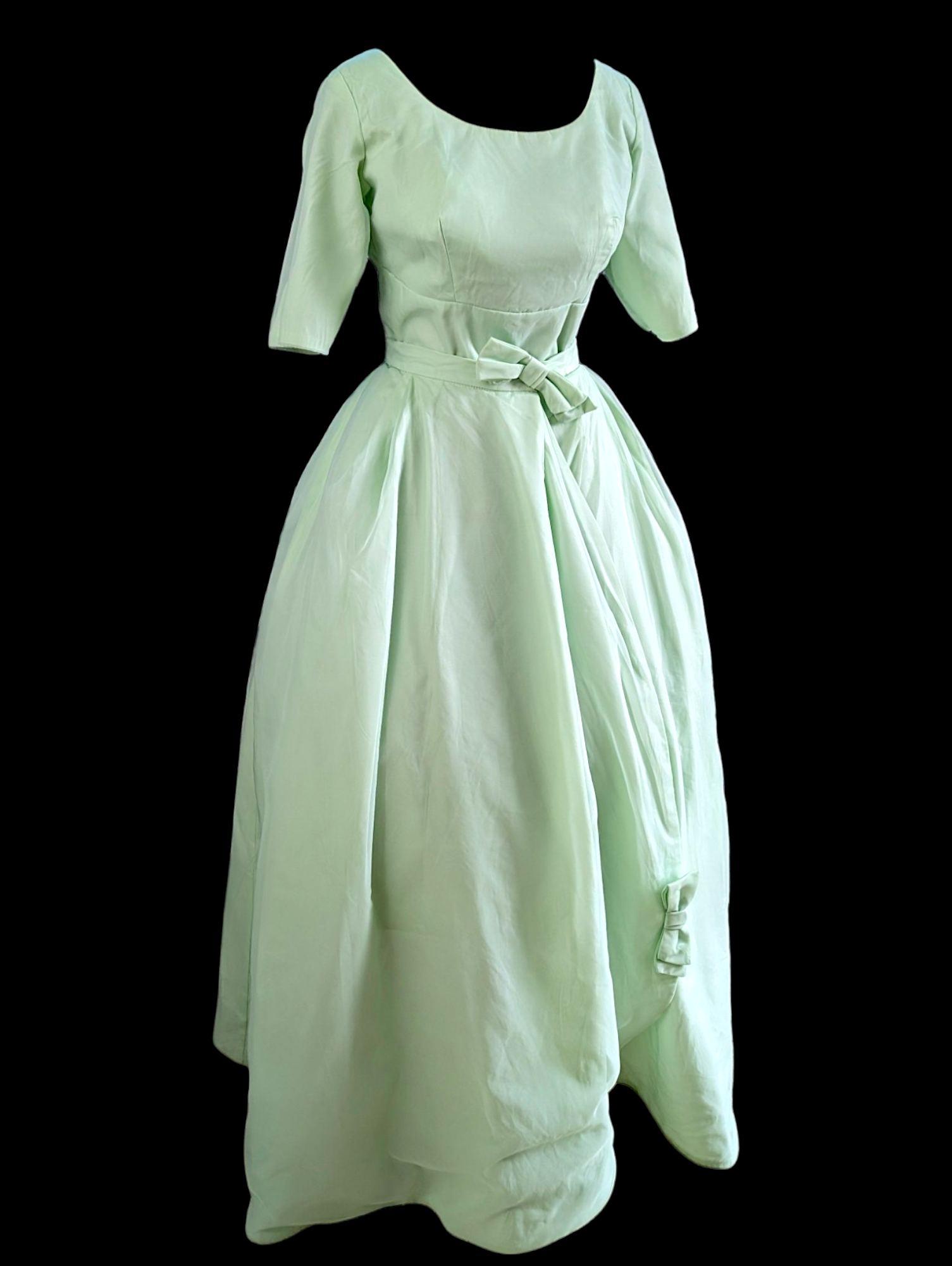 1950s - 1960s Mint Green Two Piece Short Dress with Detachable Long Sk HobbyBobbins 1950s - 1960s Mint Green Two Piece Short Dress with Detachable Long Sk HobbyBobbins