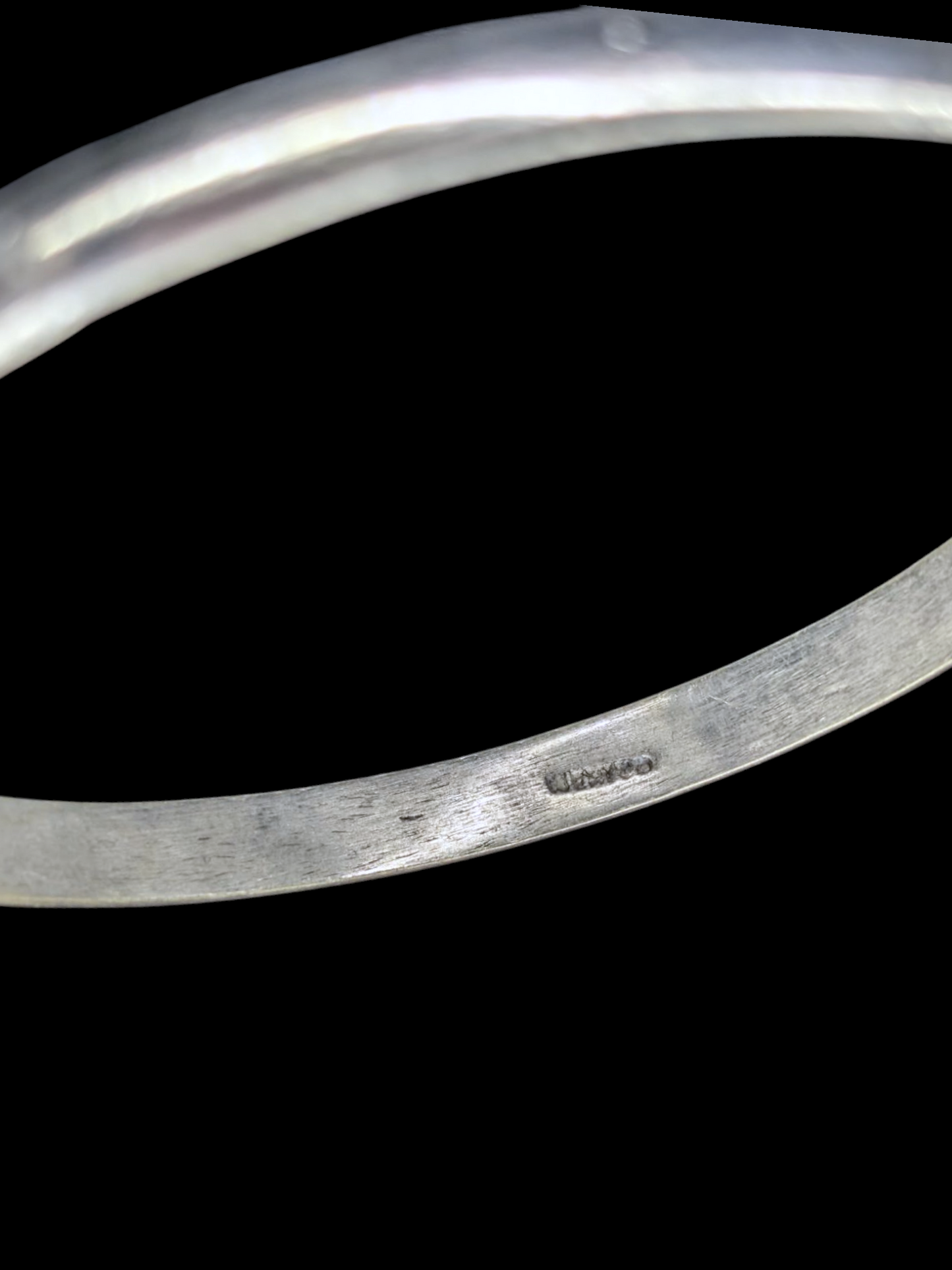 Vintage Smooth Taxco Solid Sterling Silver Bangle Bracelet