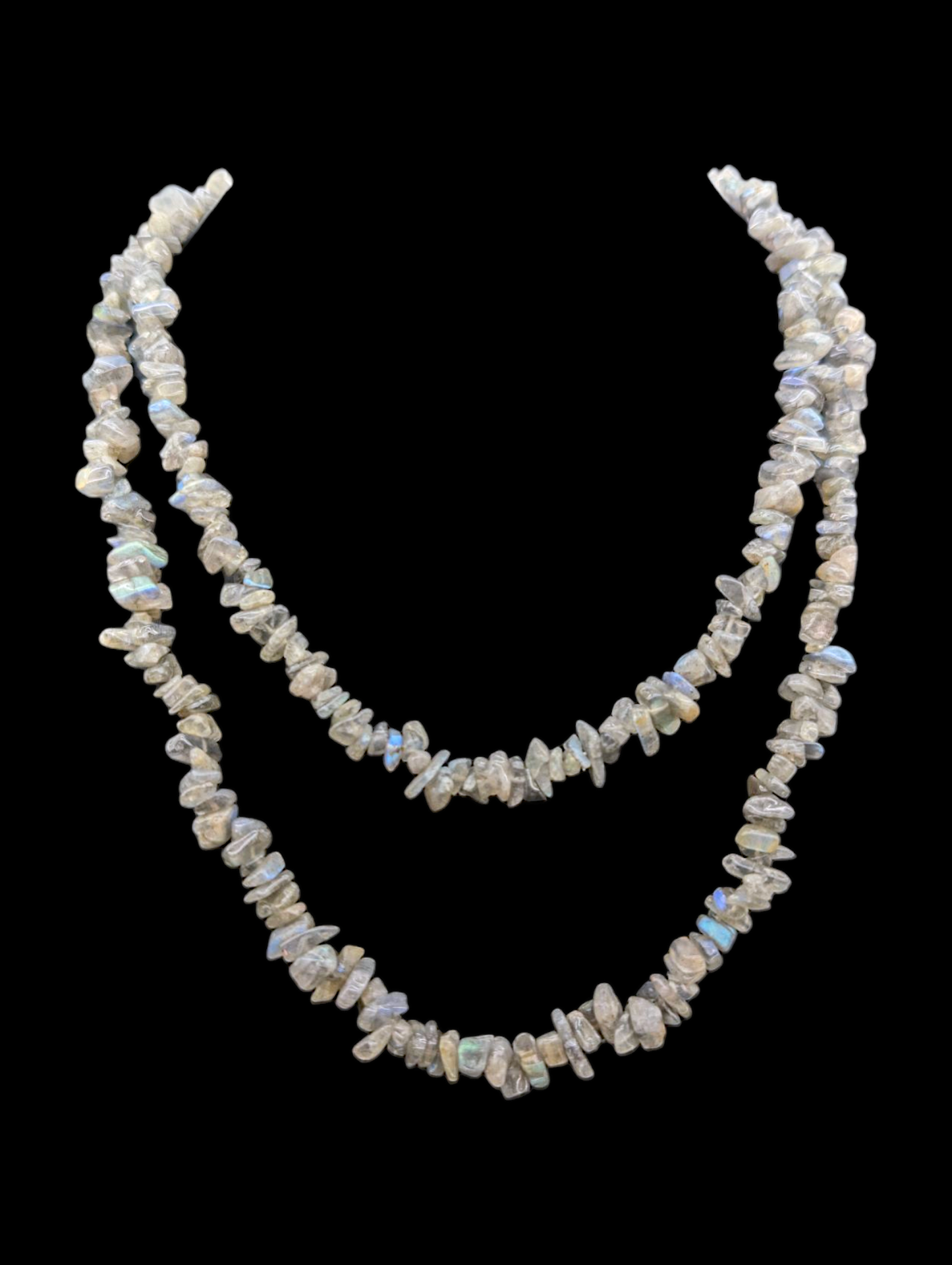 Vintage Endless Polished Earth Mined Genuine Gemstone Single Strand Necklace