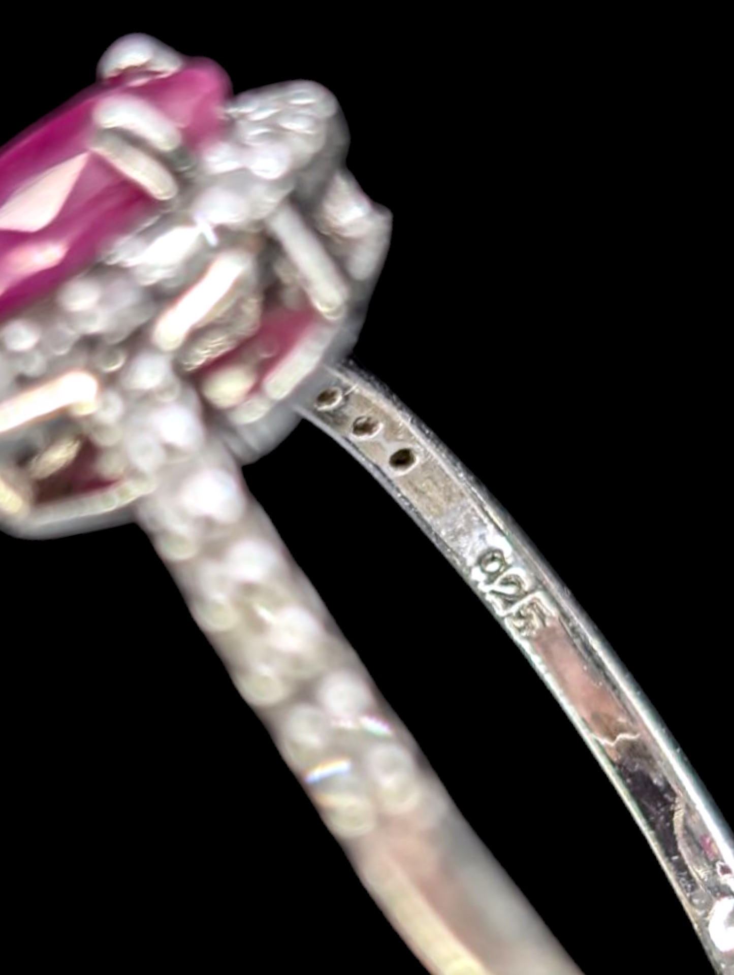 Vintage Oval Cut Earth Mined Genuine Ruby Solitaire with Diamond Halo Sterling Silver Ring