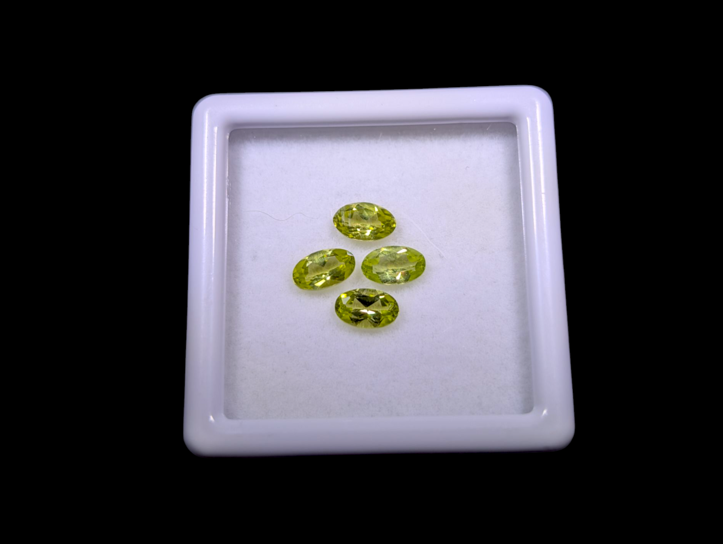 Matching 4 Piece Set Genuine Peridot Oval Cut 1+ Carats 5mm x 3mm Loose Gemstone