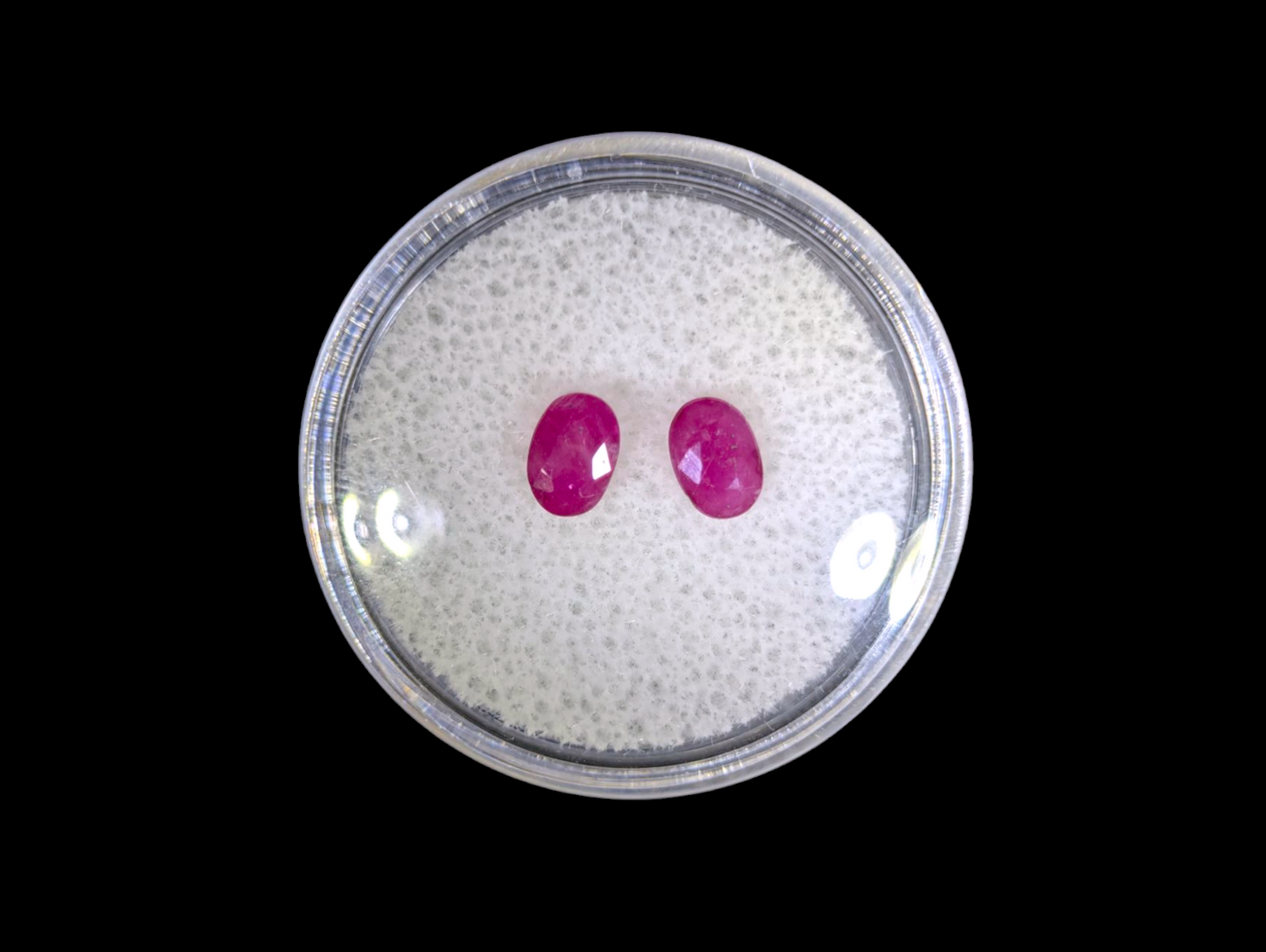 2 Piece Matching Pair Set Earth Mined Burma Genuine Ruby Oval Cut 1.23 Carats Loose Gemstone