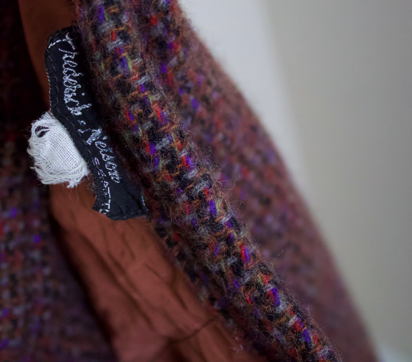 1960s Fredrick and Nelson Wool Skirt with Button Metal Zipper Fastener in Multicolor Tweed