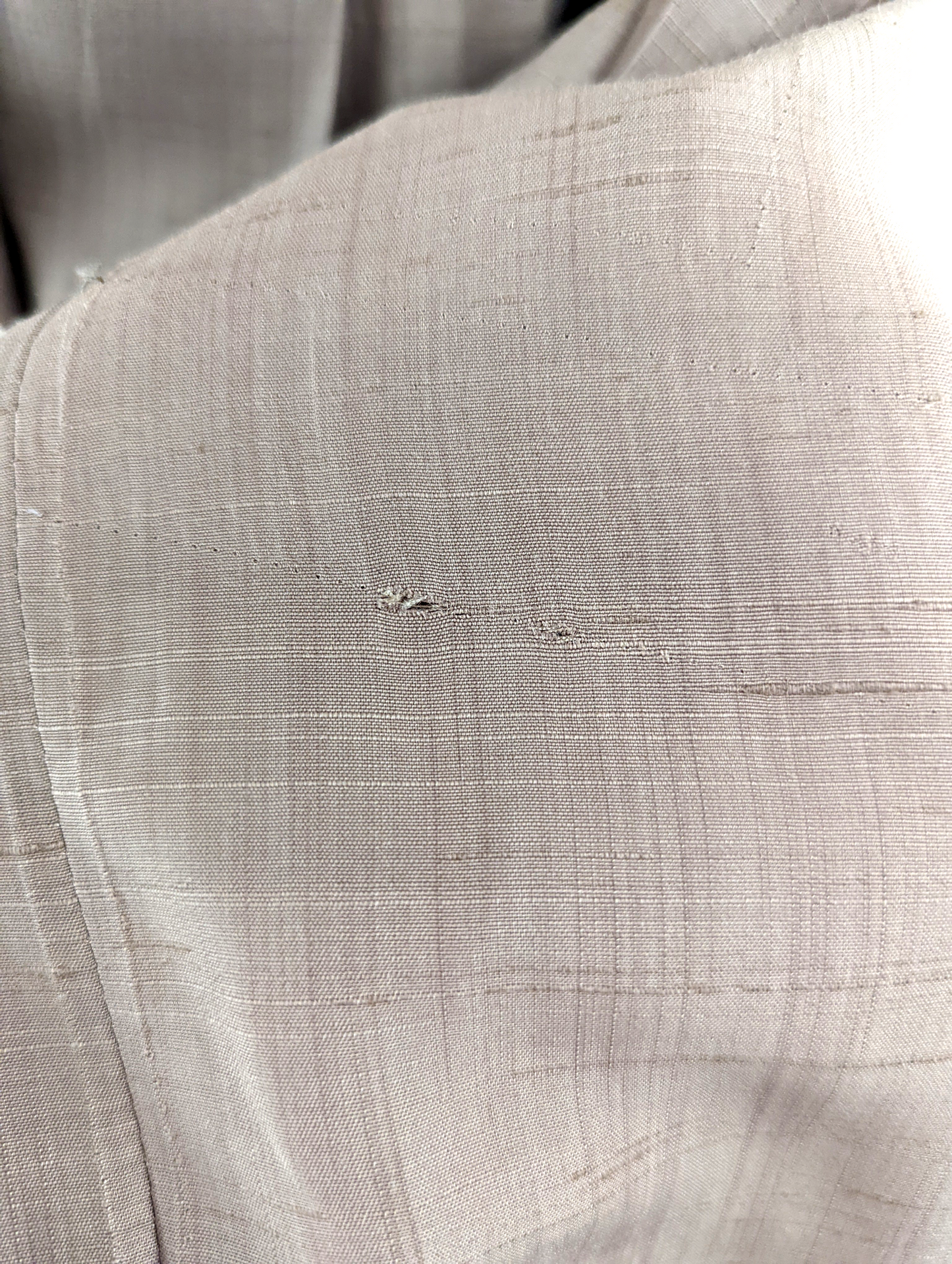 Tan Dress with Lucite Tiger Eye Buttons