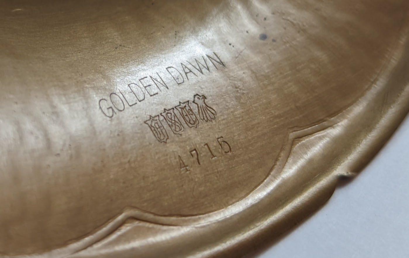 Antique Hammered Brass Golden Dawn 4715 Candlestick Holders