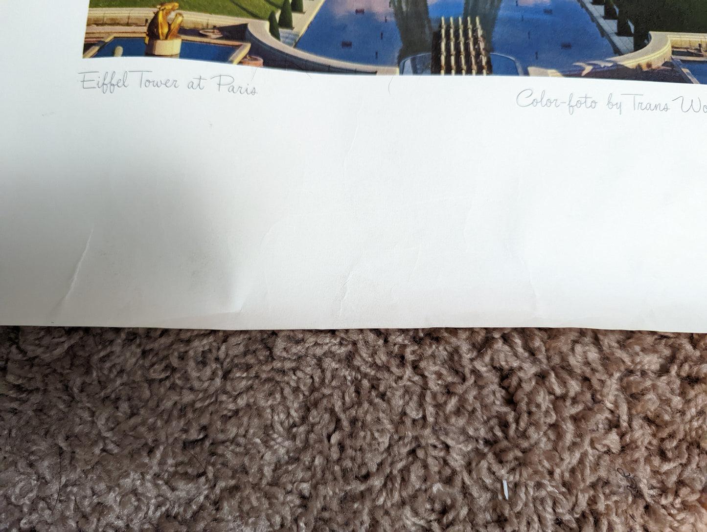 1950 Original TWA Trans World Airlines Poster Paris