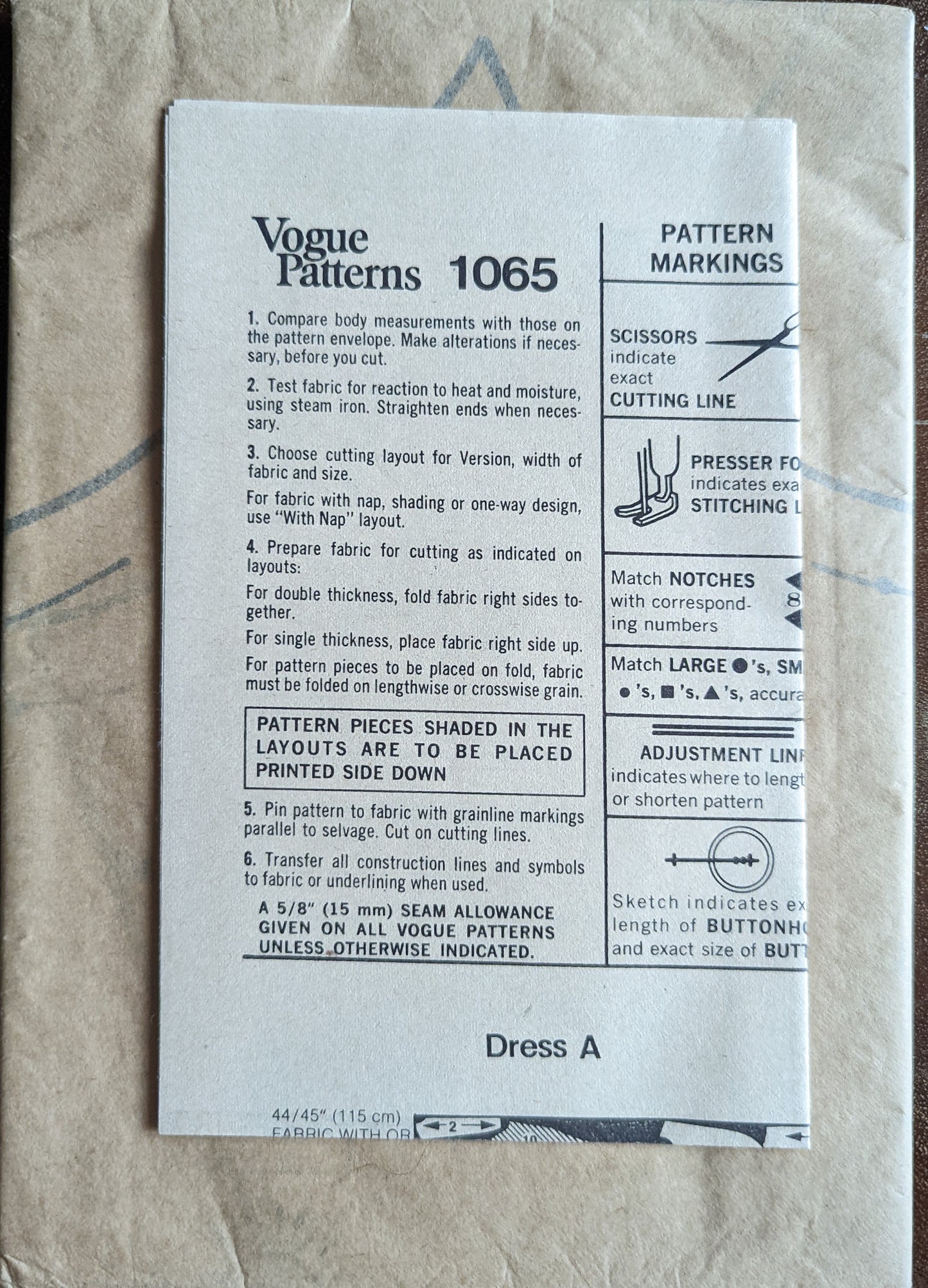 1970s Fabiani Vogue Couturier Design 1065 Sewing Pattern in Size 12
