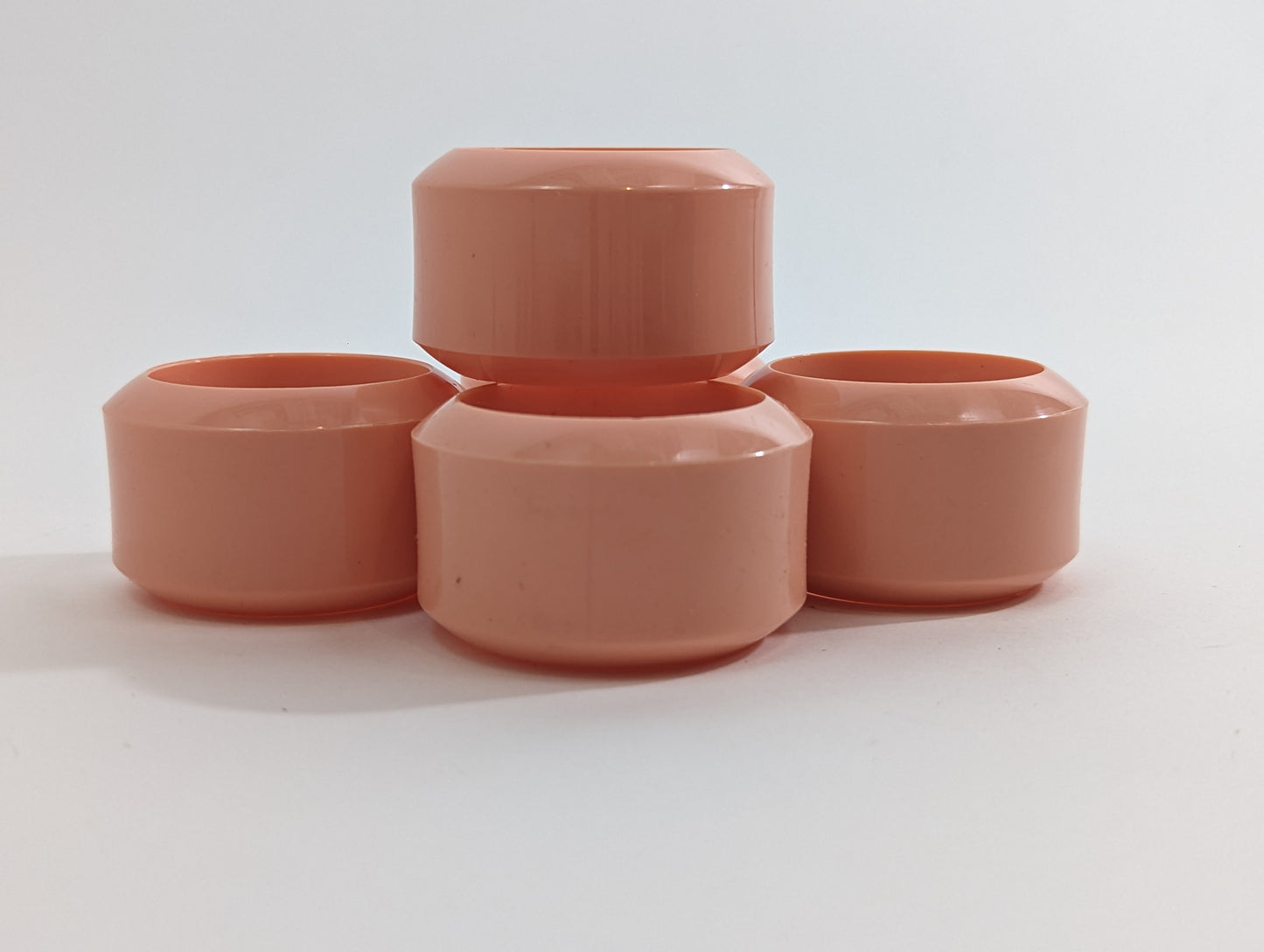1950s Aubrey Coral Salmon Pink Melamine Napkin Holders Set of 5
