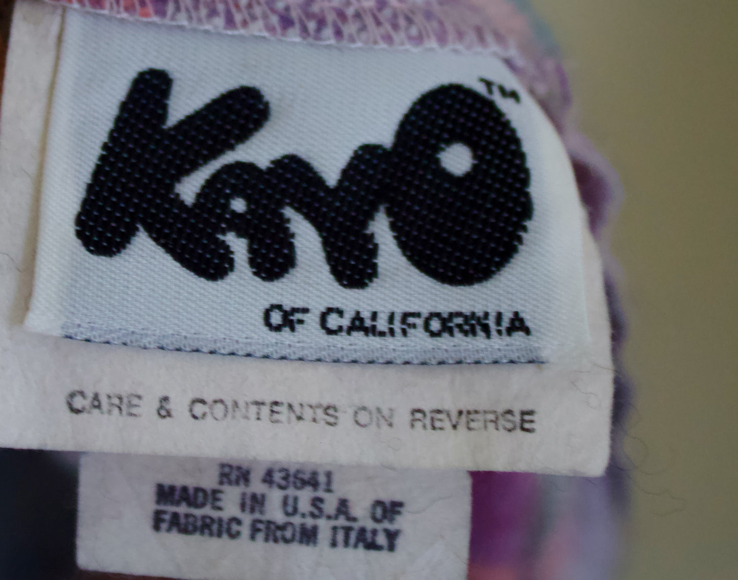 1980s Kayo Italian Wool Blend Mid Length Skirt with Pink Buttons in Blue, Pink and White Flannel