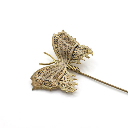 Vintage Damascene Butterfly Stickpin