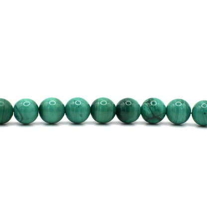 Vintage Genuine Malachite Bead and Sterling Silver Necklace