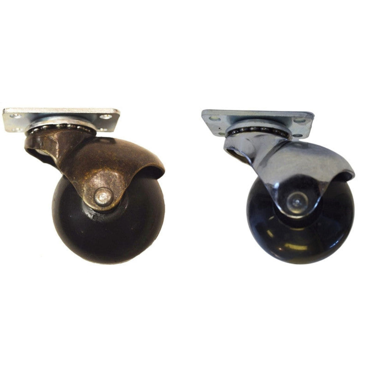Antique Brass or Chrome Hooded Ball Caster
