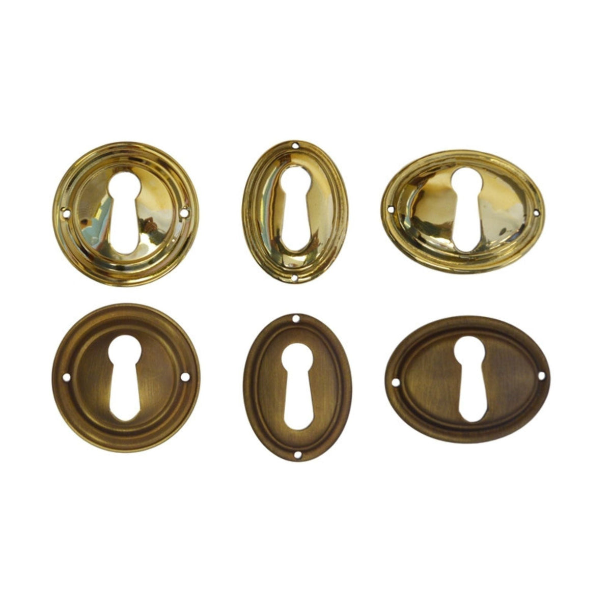 Keyhole Cover with Beveled Edge - Brass or Antique Brass