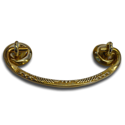 Elegant Victorian Bail Drawer Pull in Brass and Antique Brass for Timeless Furniture Charm