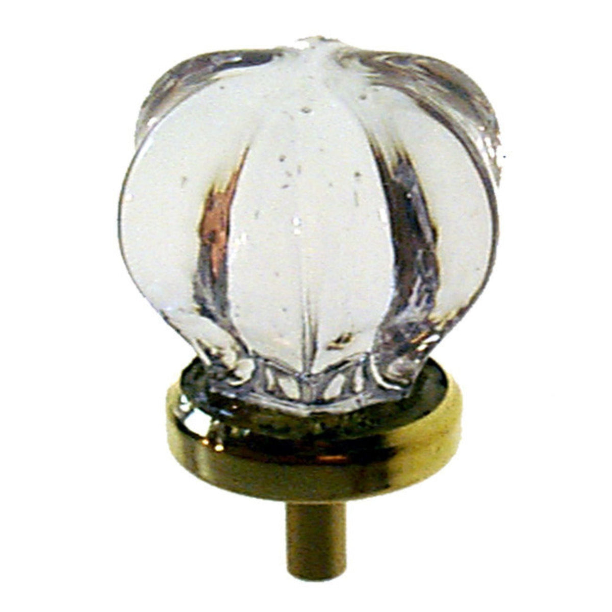 Clear Glass Knob, Star-Shaped