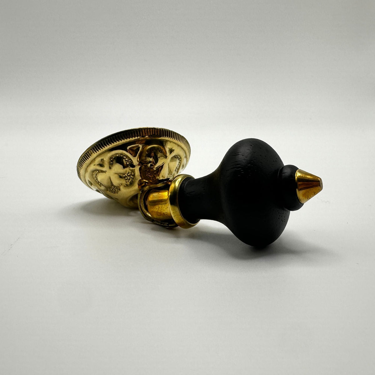 Wooden Eastlake Drop Pull, Brass or Antique Brass