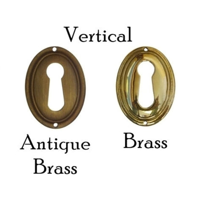 Keyhole Cover with Beveled Edge - Brass or Antique Brass