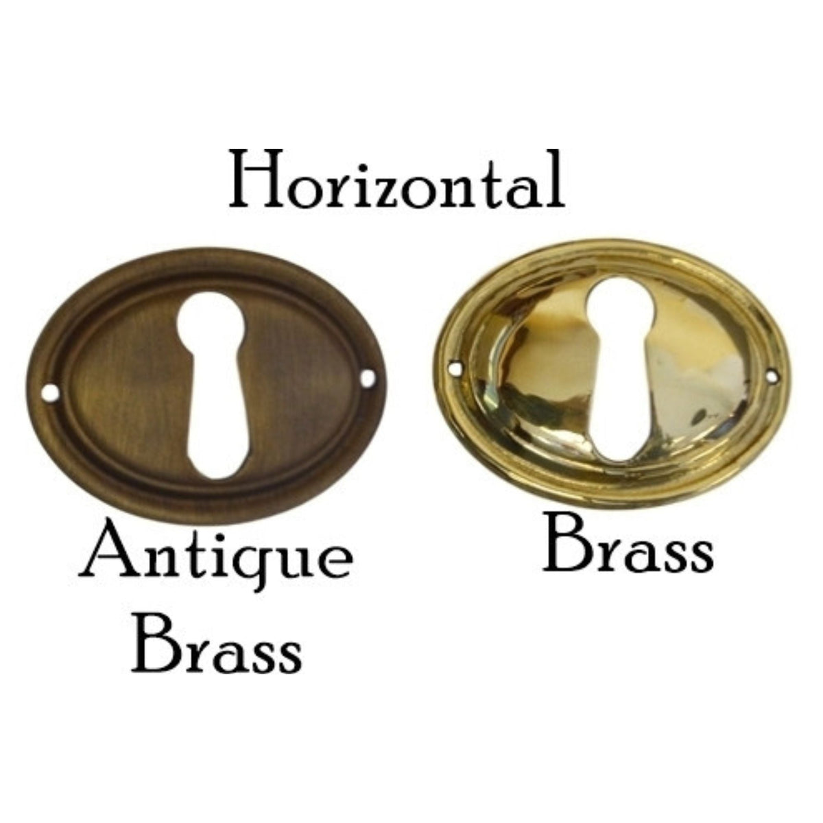 Keyhole Cover with Beveled Edge - Brass or Antique Brass