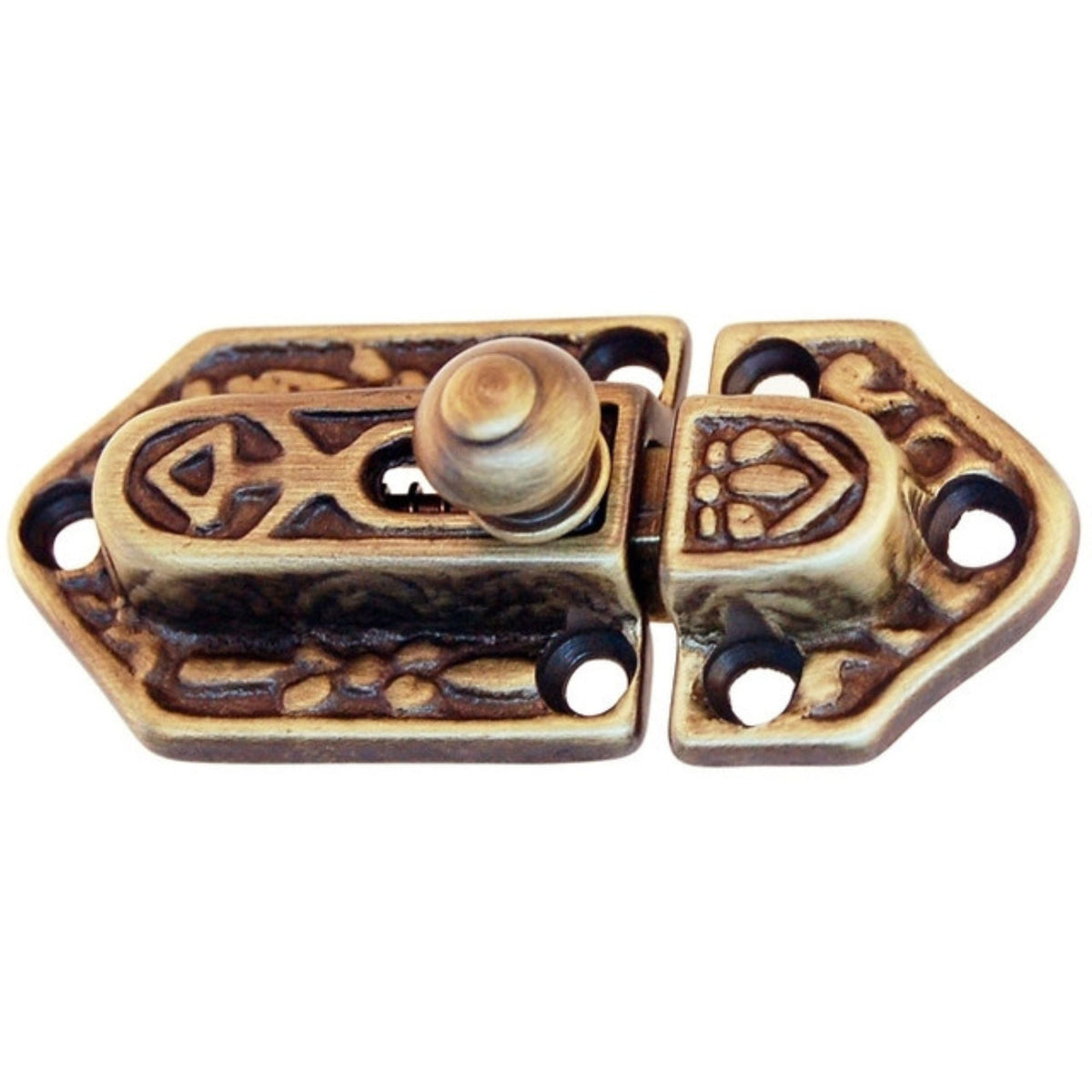 Victorian Style Cabinet Latch and Catch - Brass or Antique Brass, Durable and Elegant