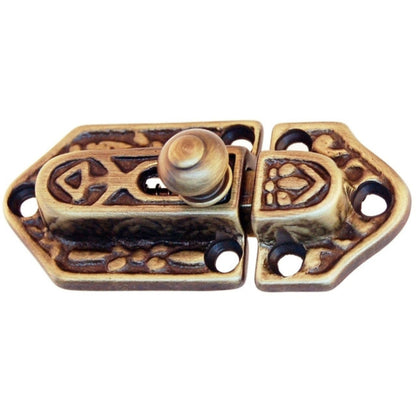 Victorian Style Cabinet Latch and Catch - Brass or Antique Brass, Durable and Elegant