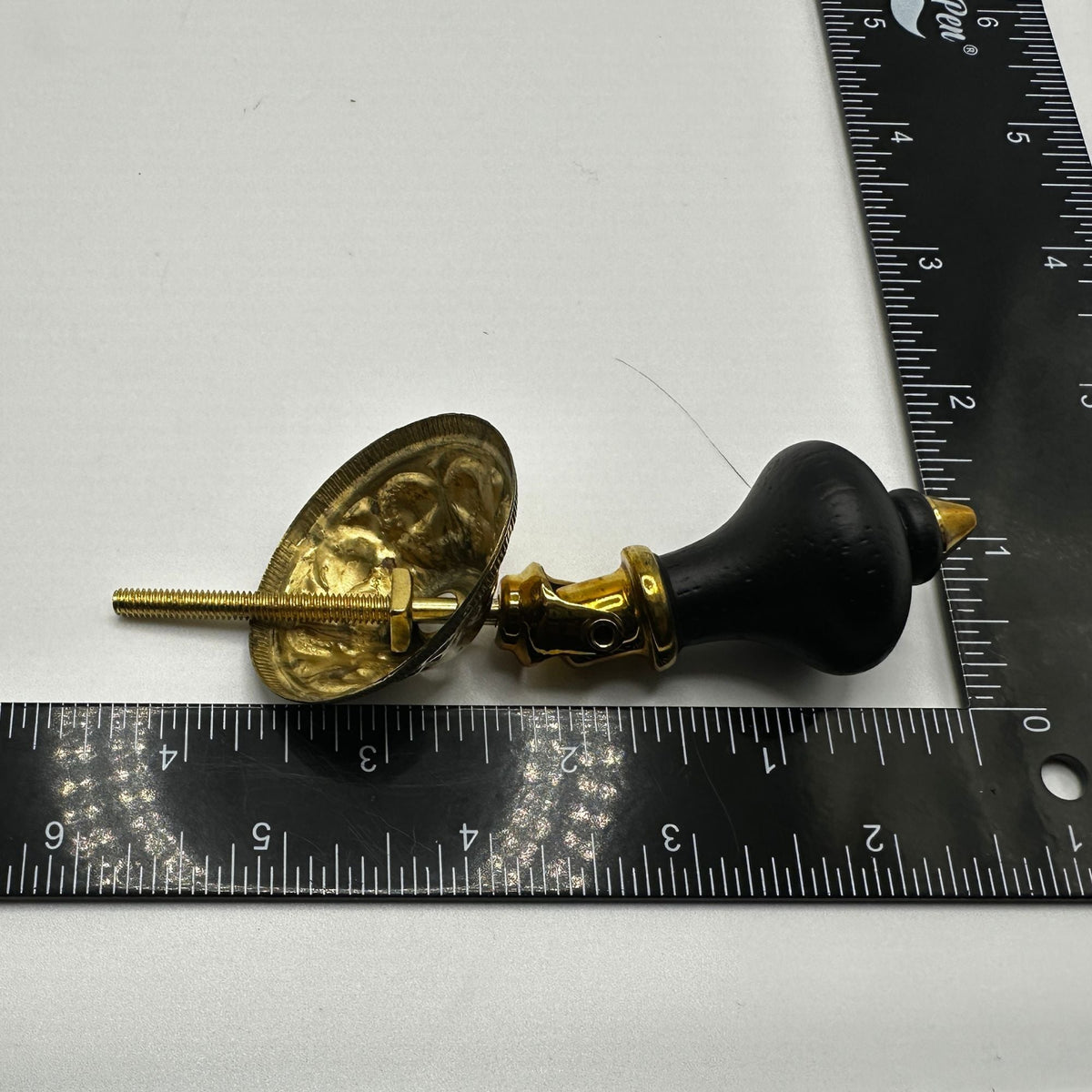 Wooden Eastlake Drop Pull, Brass or Antique Brass