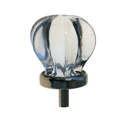 Clear Glass Knob, Star-Shaped