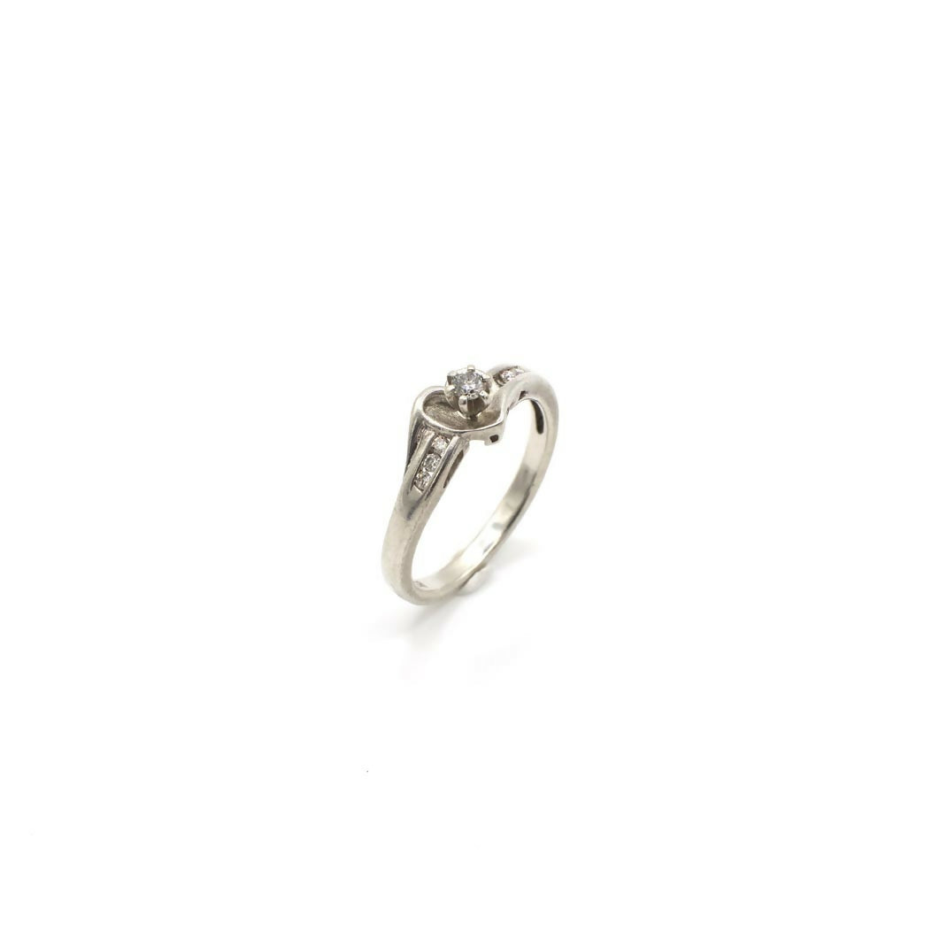 Vintage Genuine Diamond Heart Promise Ring