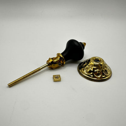 Wooden Eastlake Drop Pull, Brass or Antique Brass